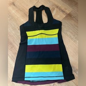 Vintage Lululemon Striped Scoop Neck Tank Top, size 6